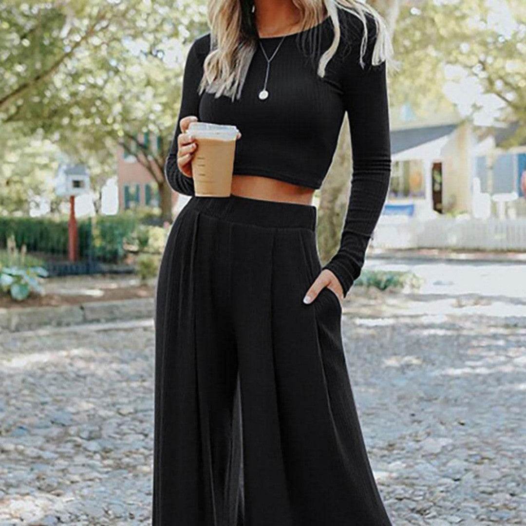Buycenter Shiying Women's Casual Trousers Suit - Solid Colors, Japanese Style - Buy Center