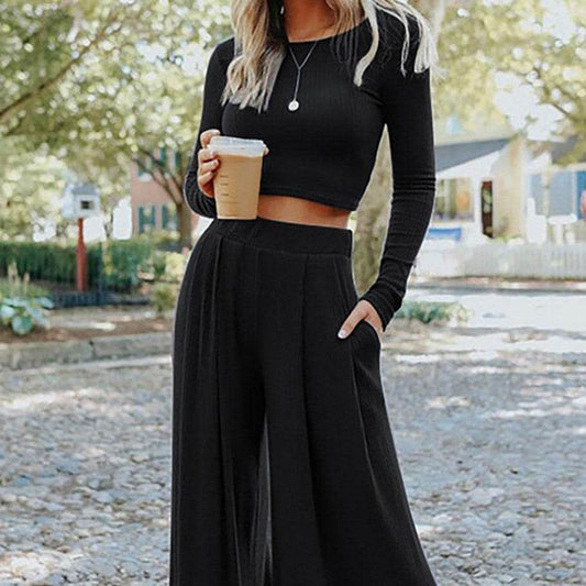 Buycenter Shiying Women's Casual Trousers Suit - Solid Colors, Japanese Style - Buy Center