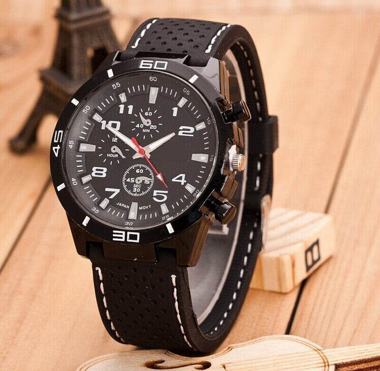 Buycenter Men's Sports Watch - Fashion Car Strap, Quartz Movement - Buy Center