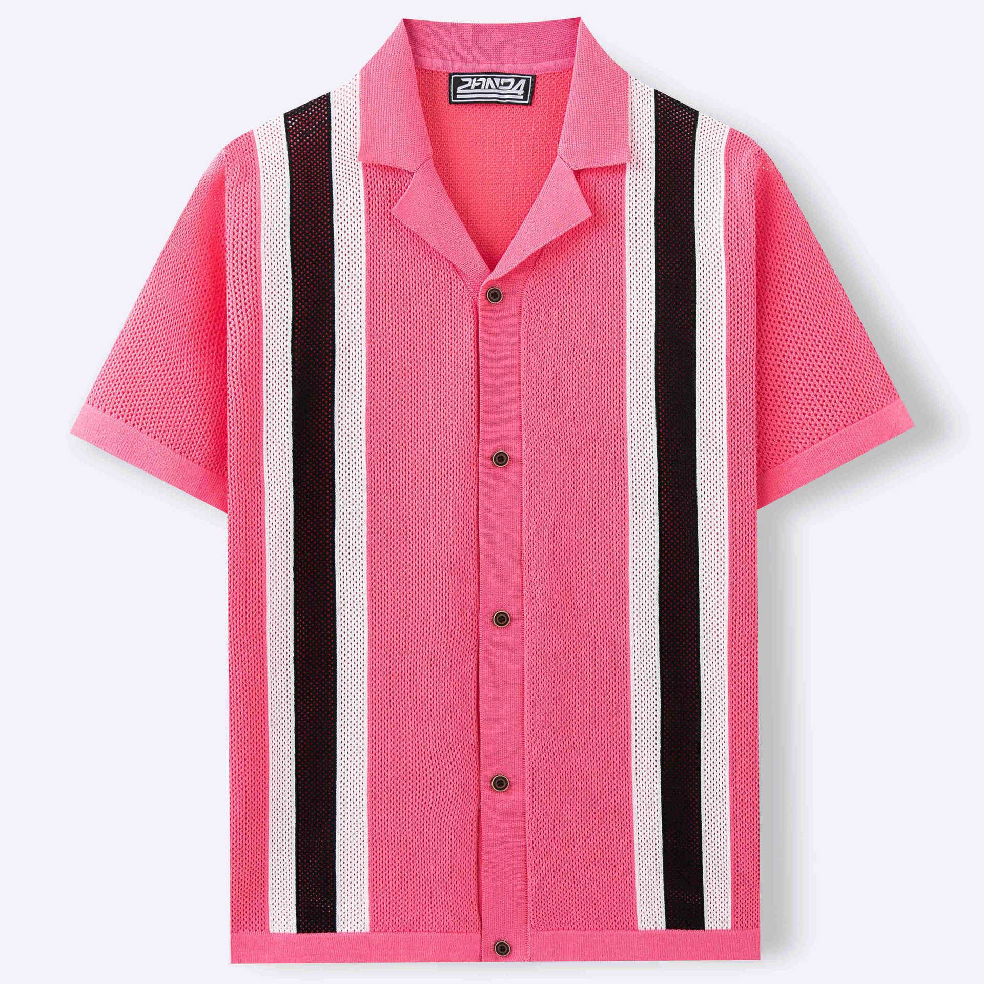 Men's Cuban Collar Knitted Cardigan - Casual Short Sleeve Tencel Style - Buy Center
