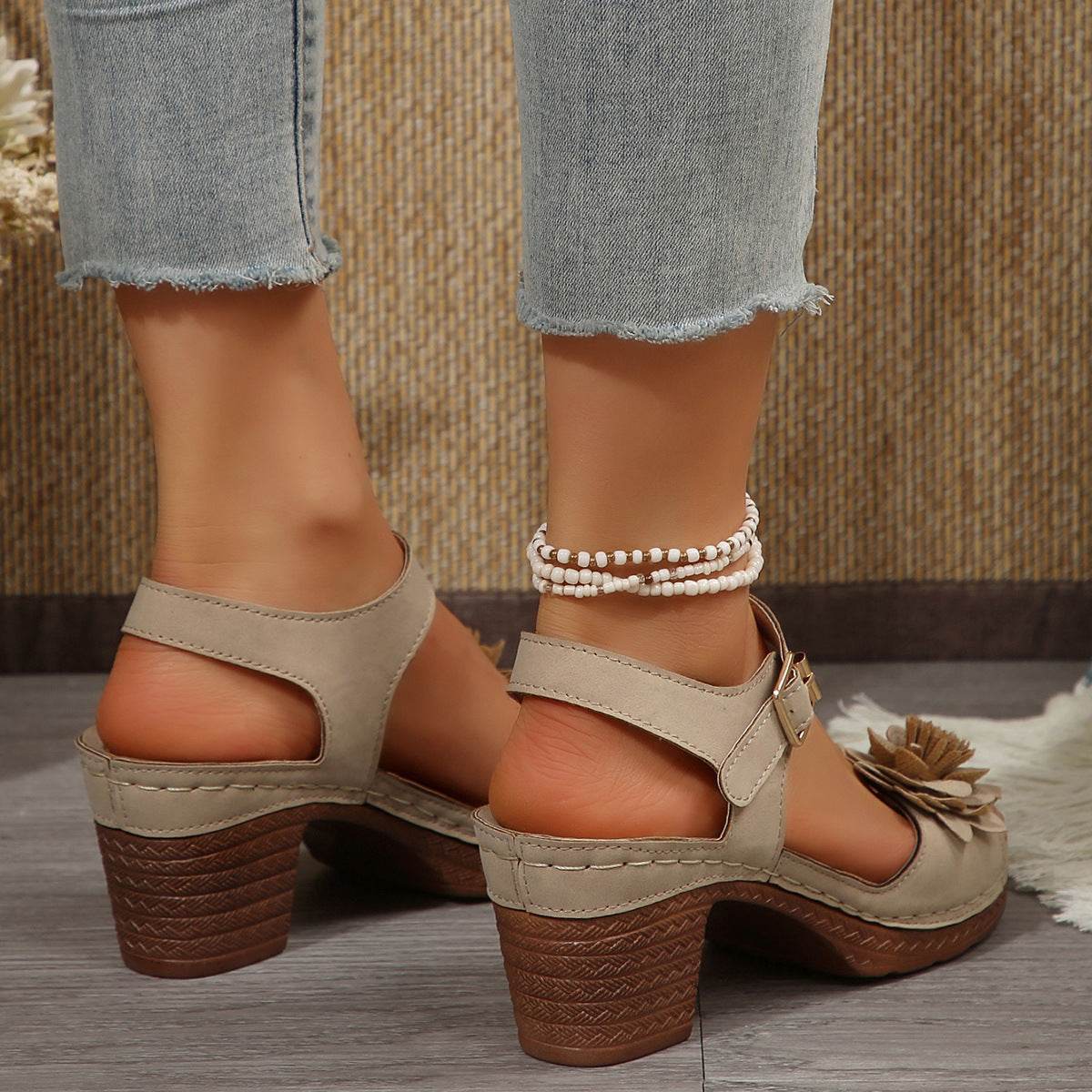 Buycenter Women's Chunky Heel Sandals - Summer Platform Shoes in Plus Sizes - Buy Center