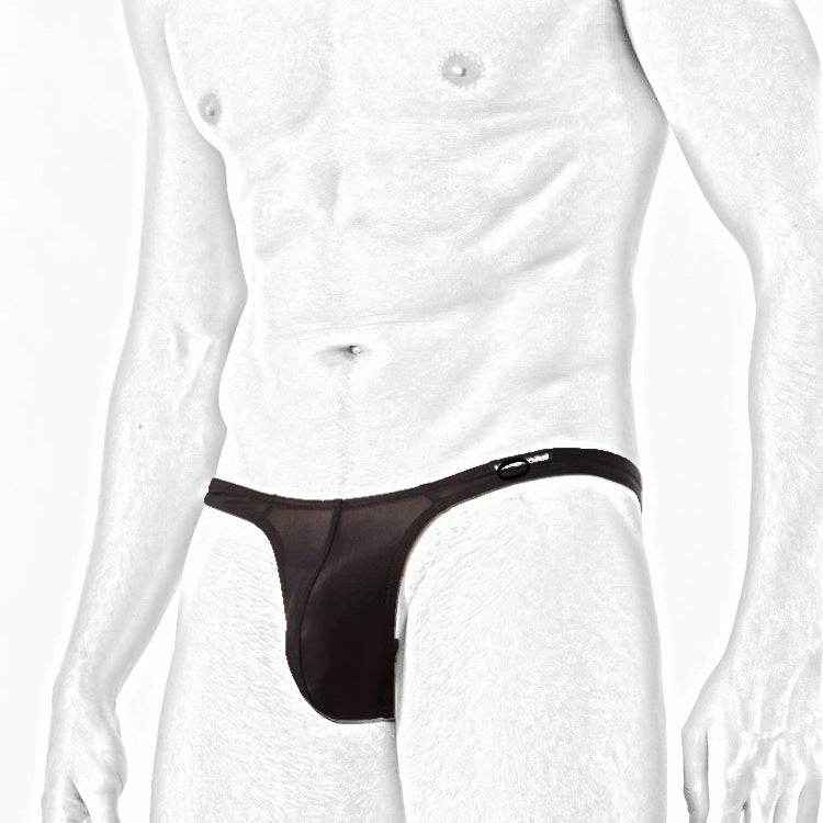Men's Low Waist Ice Silk Thong Underpants - Breathable & Sexy Design