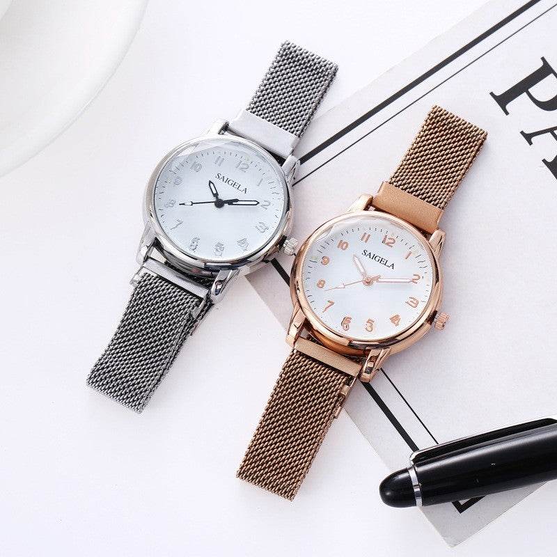Milan Mesh Strap Digital Women's Watch - Chic Magnetic Buckle Style - Buy Center