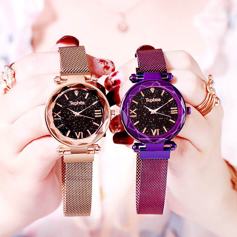 Buycenter Star Lazy Magnet Buckle Quartz Watch - 50mm Alloy Case - Buy Center