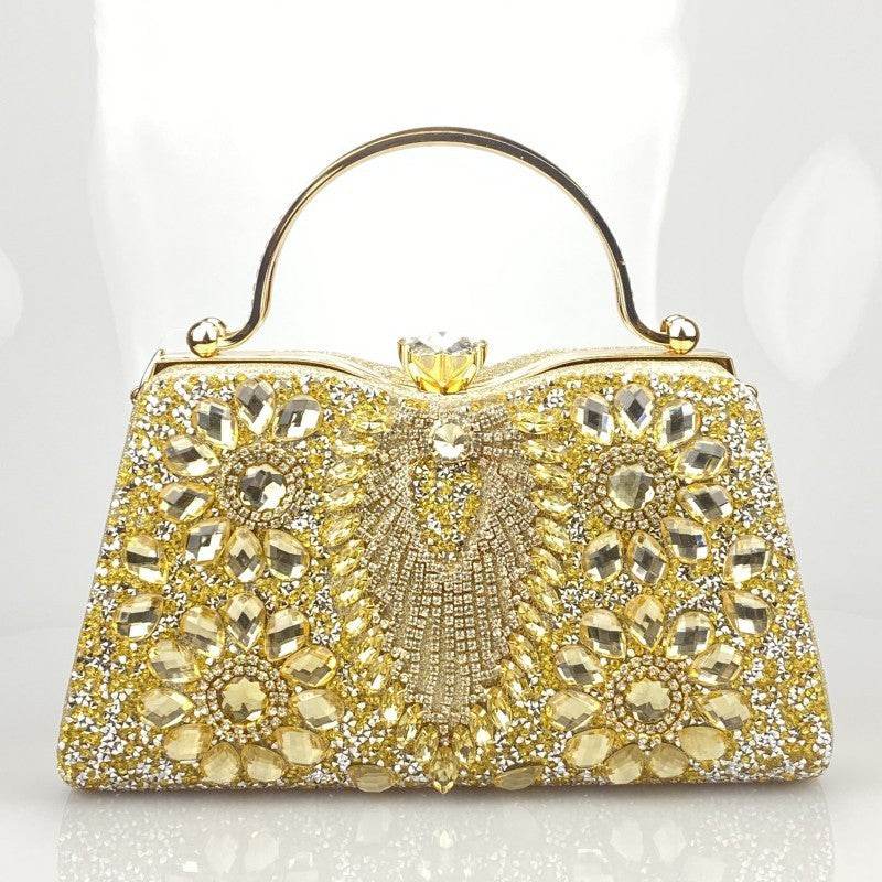 Buycenter Women's Shiny Banquet Clutch - Elegant Square Design in Multiple Colors - Buy Center