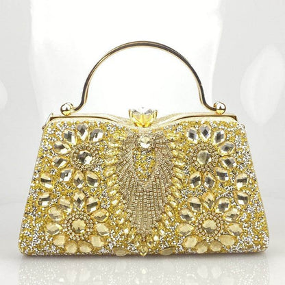 Buycenter Women's Shiny Banquet Clutch - Elegant Square Design in Multiple Colors - Buy Center