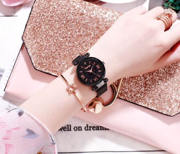 Buycenter Star Lazy Magnet Buckle Quartz Watch - 50mm Alloy Case - Buy Center