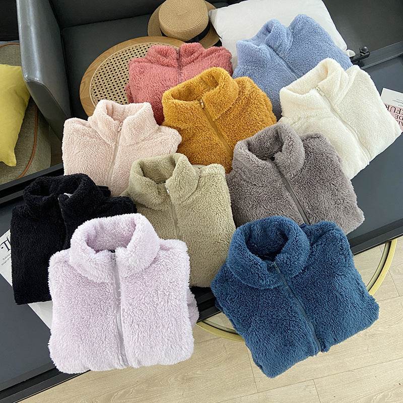 Women's Long Fleece Cardigan Coat - Stylish Zipper & Cozy Warmth - Buy Center