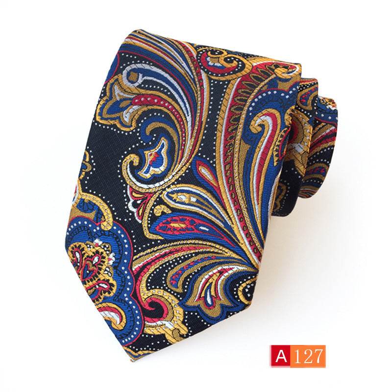 Buycenter Men's Jacquard Tie - Classic Black Stylish Formal Accessory - Buy Center
