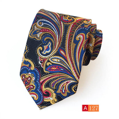 Buycenter Men's Jacquard Tie - Classic Black Stylish Formal Accessory - Buy Center