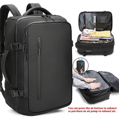 Vacuum Compressible Men's Backpack - Stylish, Durable, Space-Saving Design - Buy Center