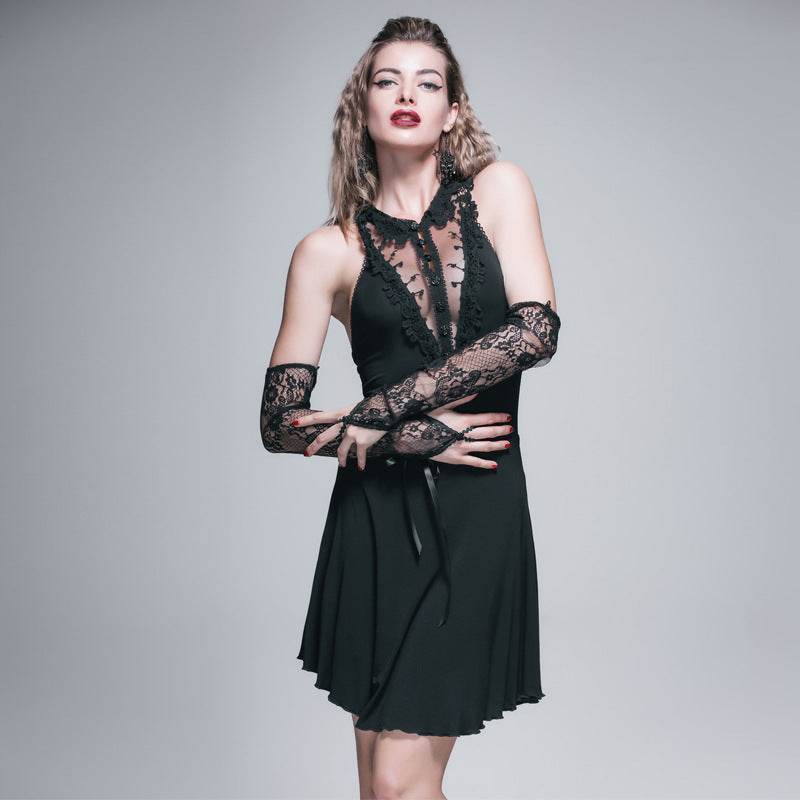 Buycenter Black Halloween Party Dress - Sleeveless Short Skirt Style - Buy Center