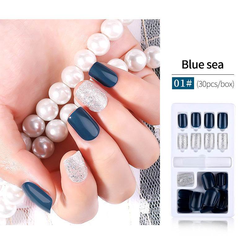 30pcs Detachable False Nail Tips Set - Stylish Full Cover Short Nails - Buy Center
