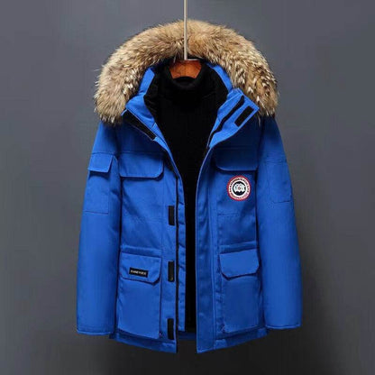 Winter Men's Mid-Length Outdoor Coat - Stylish & Warm for Couples - Buy Center