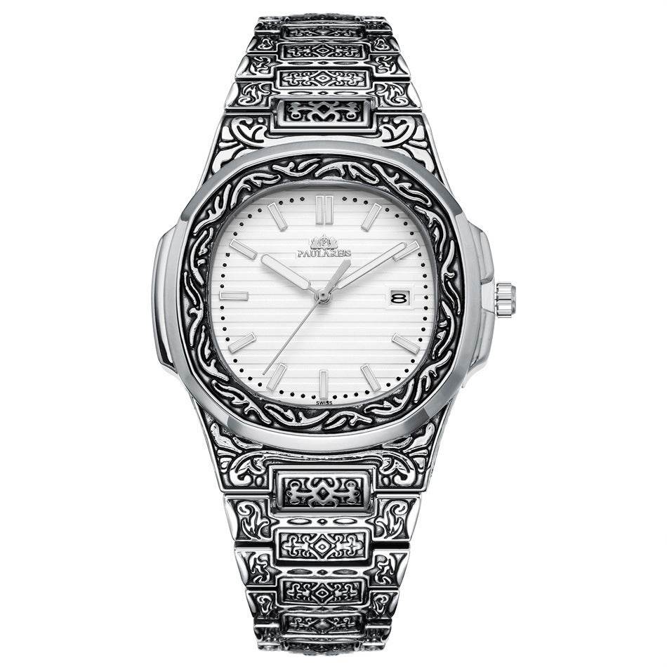 Carved Quartz Parrot Calendar Watch - Glow-in-the-Dark Waterproof Style - Buy Center