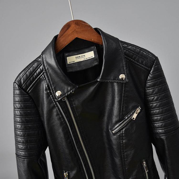 Buycenter Women’s PU Leather Jacket - Short Suit Collar, Stylish & Trendy - Buy Center