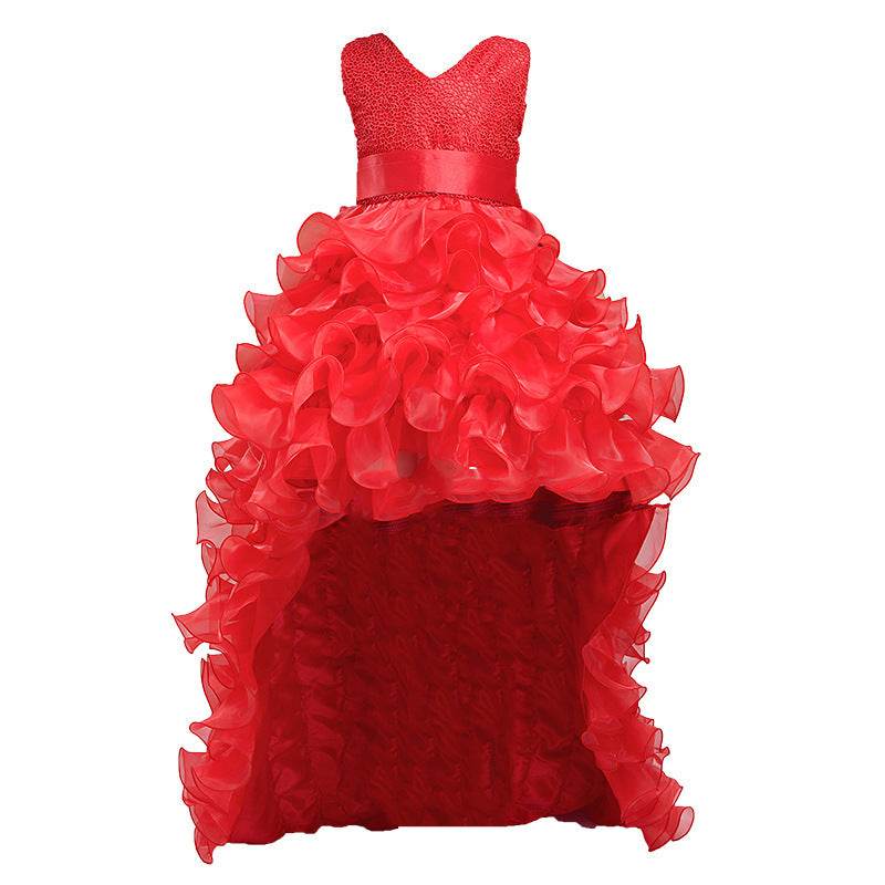 Elegant Girls Wedding Dress - Flower Girl Costume with Piano Tail Design - Buy Center