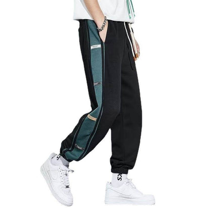 Men's Plus Velvet Sports Footpants - Loose Nine Point Harem Style - Buy Center