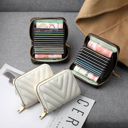Stylish PU Leather Wallet for Women - 11 Card Slots, Anti-Theft Design - Buy Center