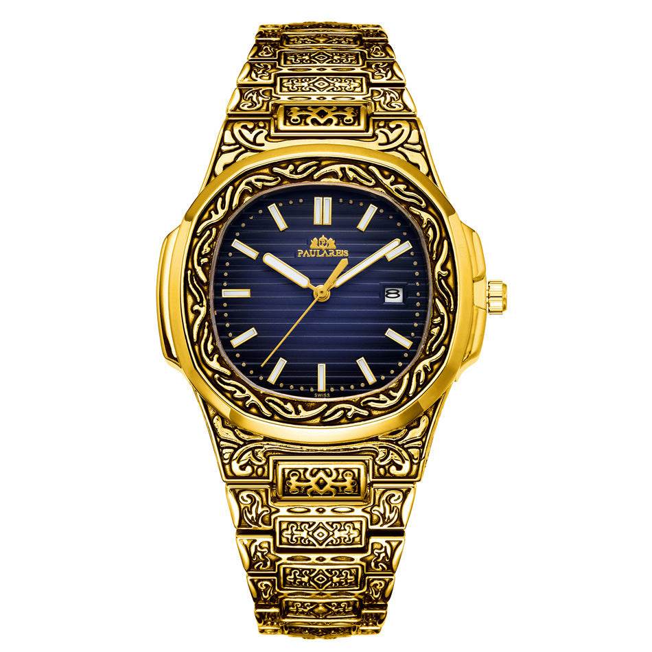 Carved Quartz Parrot Calendar Watch - Glow-in-the-Dark Waterproof Style - Buy Center