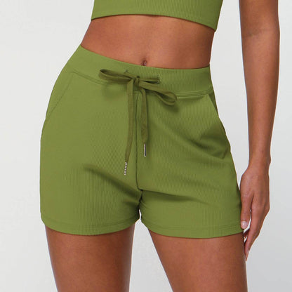 Women's Quick-Drying Yoga Shorts - Stylish Drawstring & Loose Fit - Buy Center