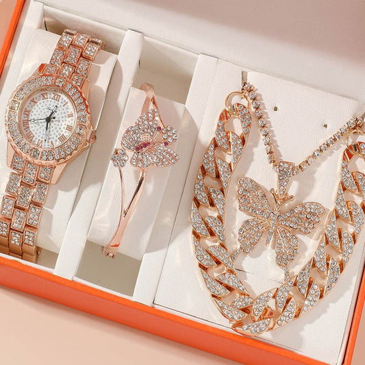 BuyCenter Women's Three-Piece Quartz Watch Gift Set - Elegant and Stylish - Buy Center