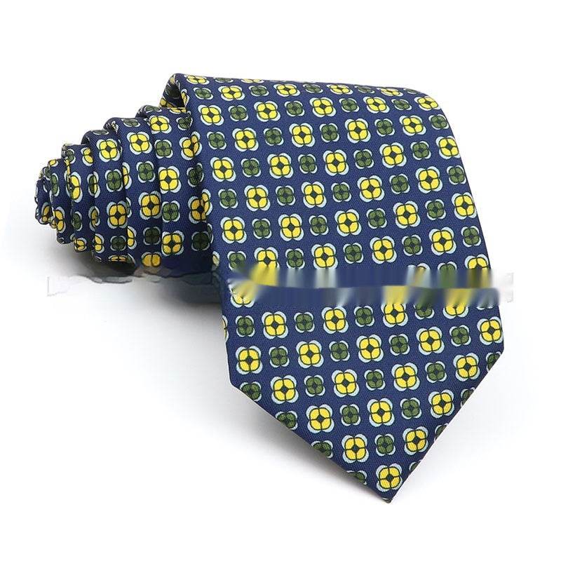 Men's Printed Work Tie - Stylish Polyester Bow Tie with Geometric Design - Buy Center