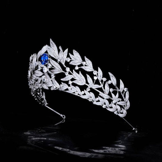 Sapphire Crown Copper Headdress - AAA Zircon Bridal Jewelry Set 2025 - Buy Center