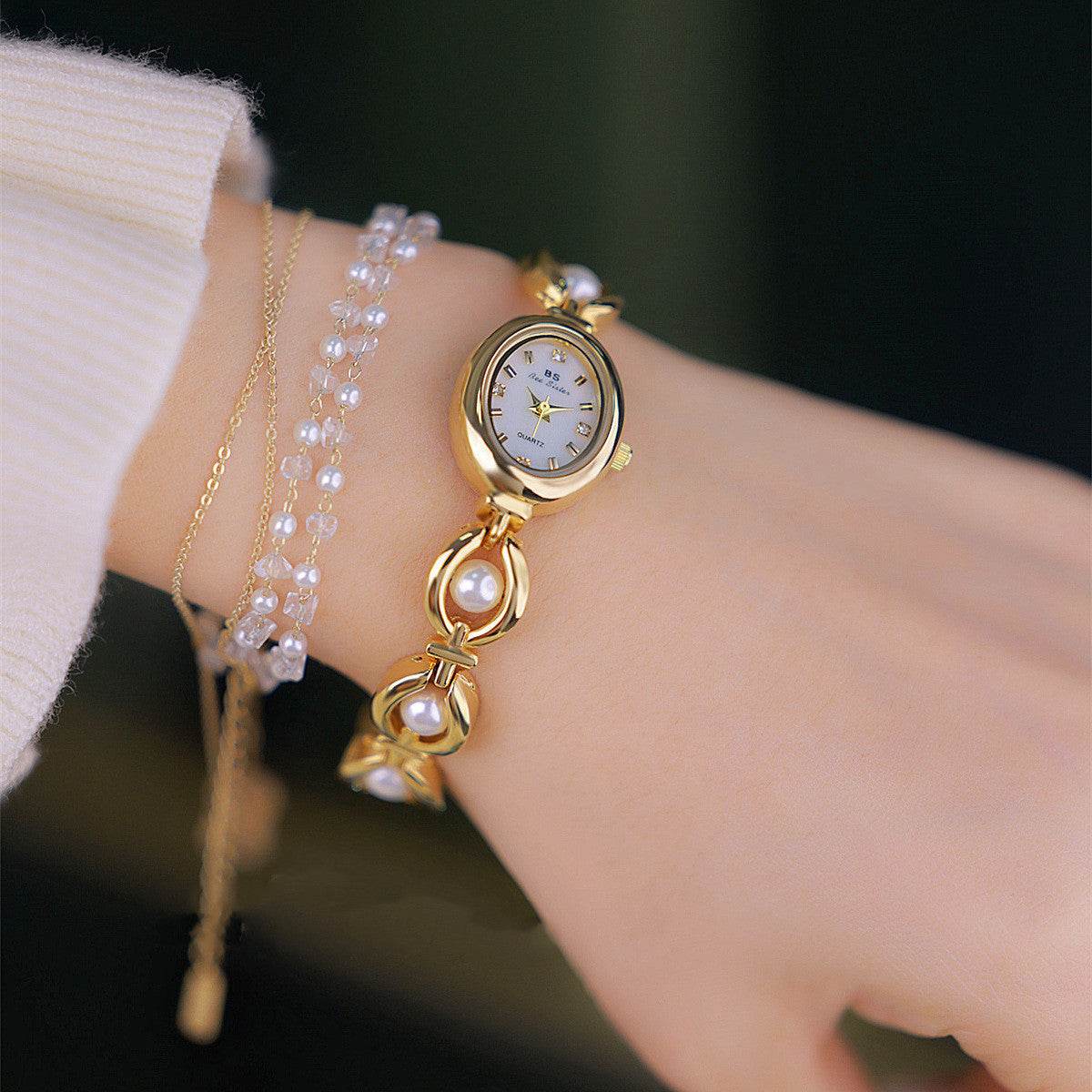 Buycenter New Pearl Grace Women's Watch - Elegant Design & Quartz Movement - Buy Center