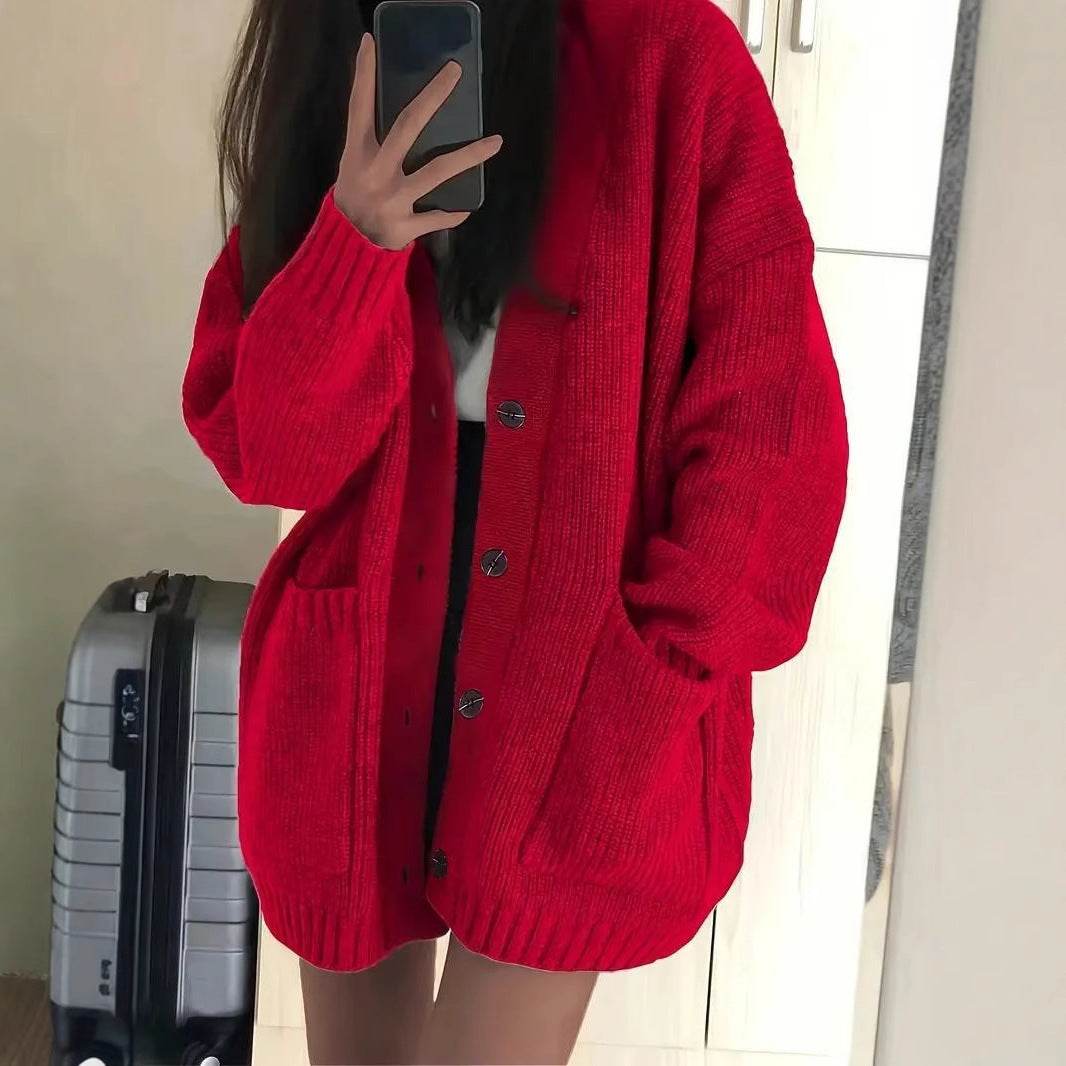 Buycenter Women's Vintage Loose Outer Wear Coat - Japanese Lazy Style - Buy Center