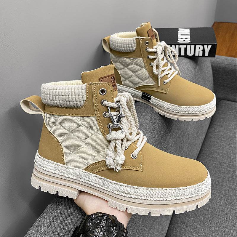 High-Top Sports All-Match Student Boots - Stylish Platform Shoes for Men - Buy Center