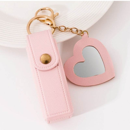 Modern Small Mirror Lipstick Pack Keychain Pendant - Stylish Clutch Accessory - Buy Center