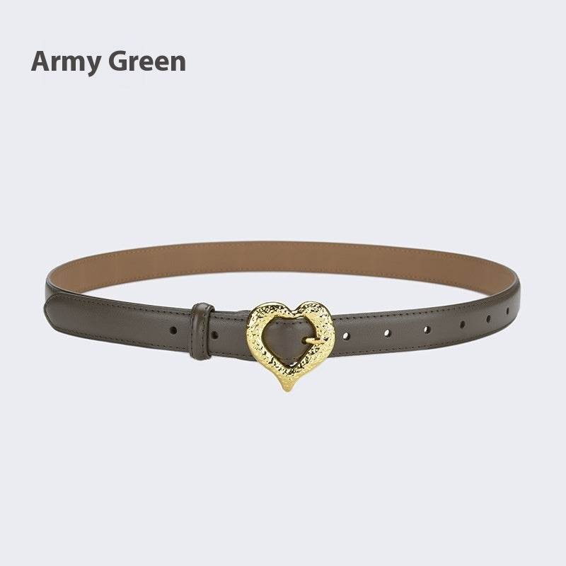 Personalized Love Leather Belt - Stylish Cowhide Accessory for Women - Buy Center