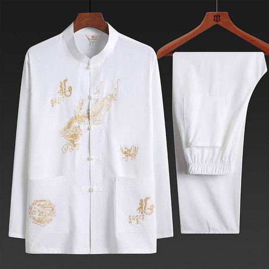 Men's Two-Piece Pajama Set - Comfortable & Stylish for Spring & Autumn - Buy Center