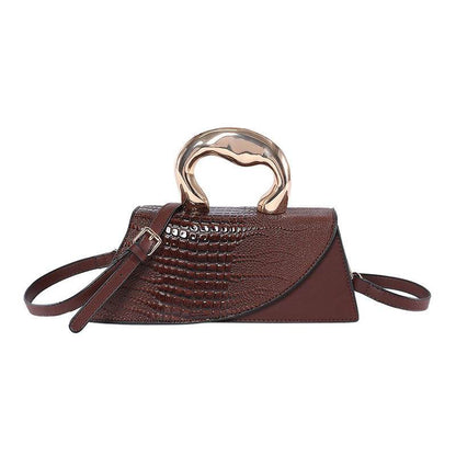 Retro Crocodile Pattern Messenger Bag - Premium Stylish Shoulder Bag - Buy Center