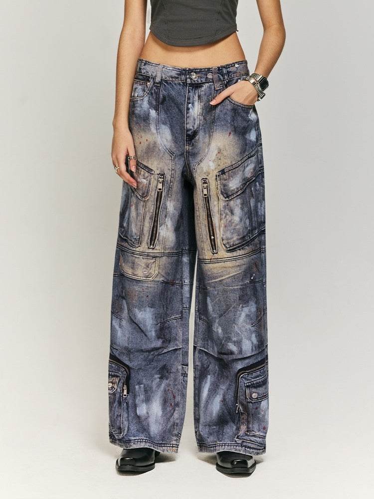 Buycenter Multi-Pocket Jeans for Men & Women - Stylish Straight-Leg Fit - Buy Center