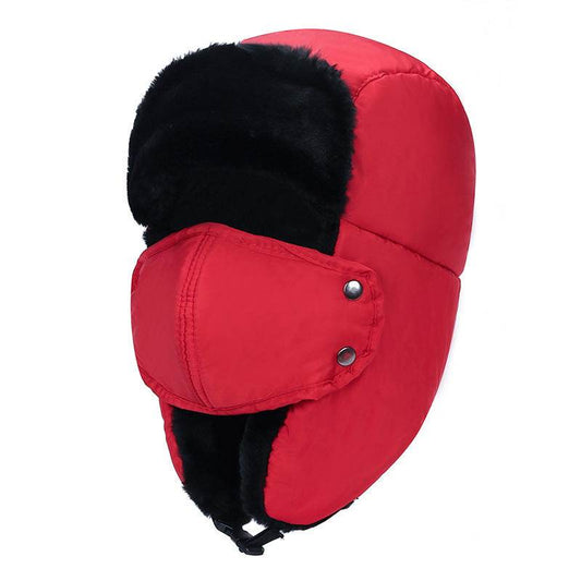 Cold-Proof Plus Velvet Lei Feng Hat - Stylish Bomber Hat for Winter Warmth - Buy Center
