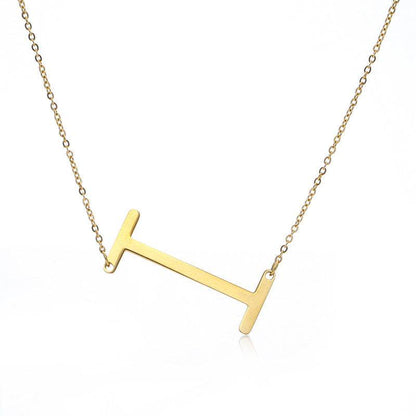 Fabulous Rose Gold Initial Letter Pendant Necklace - Premium K-Gold Design - Buy Center