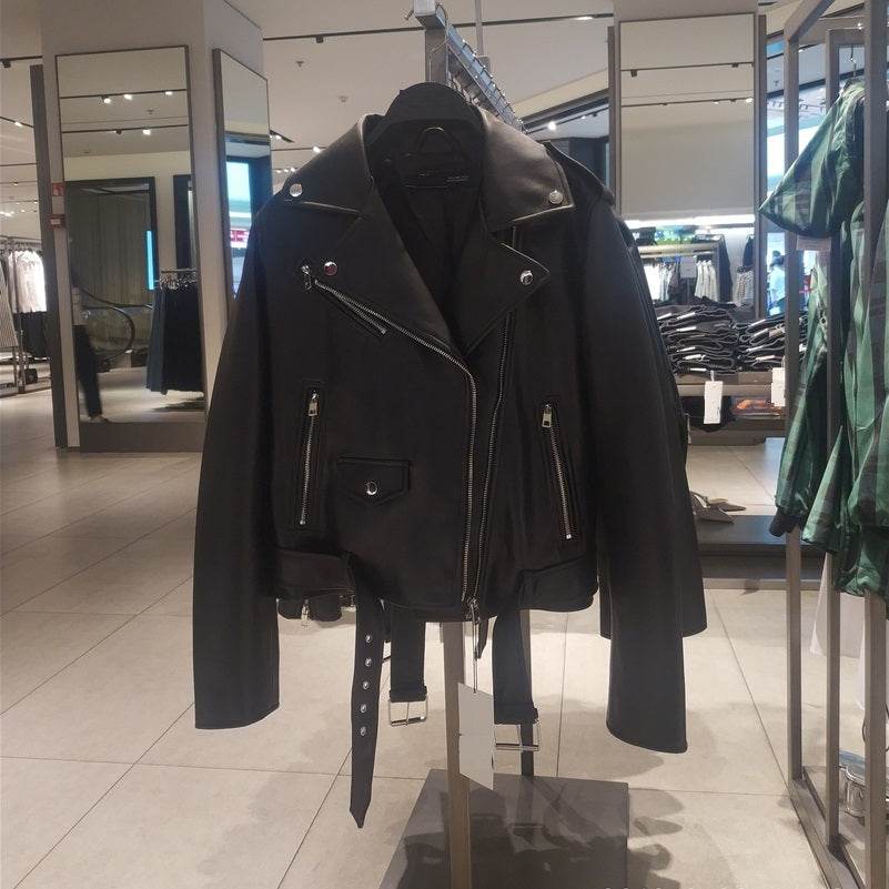 Buycenter Faux Leather Biker Jacket - Stylish Fashion for Every Occasion - Buy Center