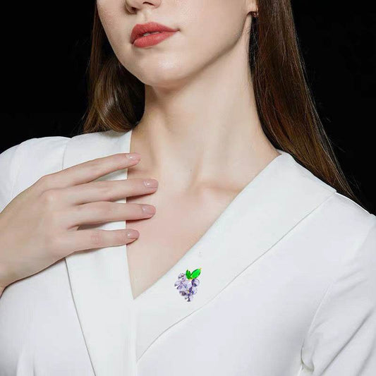 Buycenter Amethyst Grape Brooch - Versatile Summer Fashion Pin for Women - Buy Center