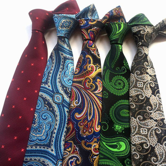Buycenter Men's Jacquard Tie - Classic Black Stylish Formal Accessory - Buy Center