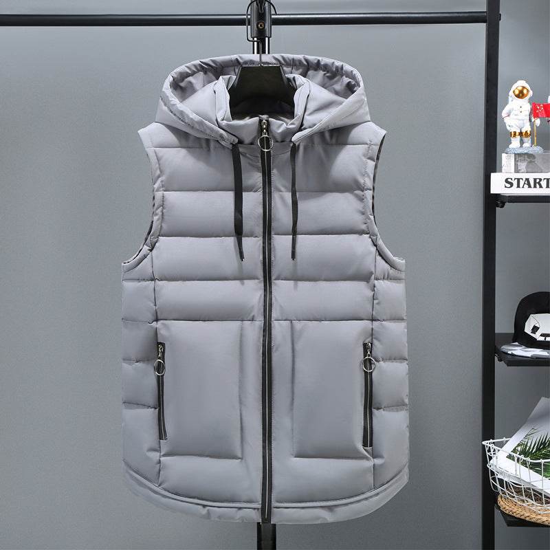 Men's Autumn Winter Cotton Padded Vest - Casual Cardigan for Youth - Buy Center