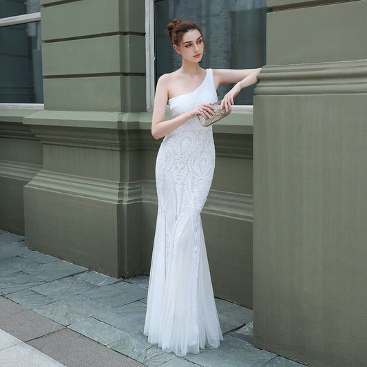 Buycenter Fairy Fantasy Evening Dress - Backless Fishtail Style, Multiple Colors - Buy Center