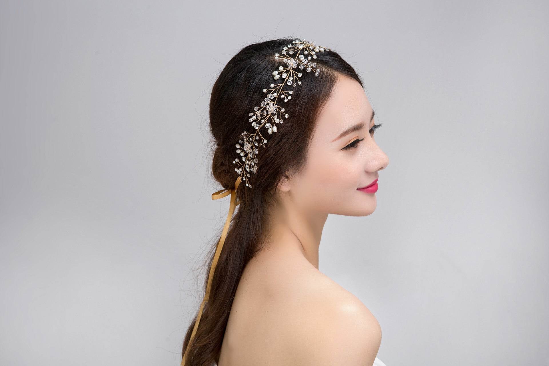Elegant Handmade Gold & Silver Bridal Hair Accessories - Trendy Flower Design - Buy Center