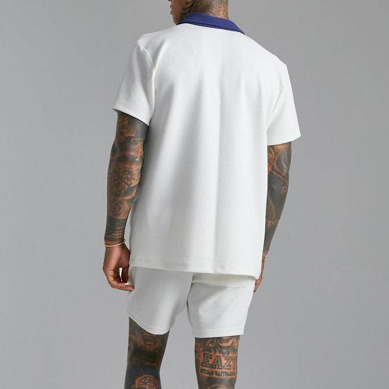 Buycenter Men's Casual Sports Suit - Stylish Geometric Short Set - Buy Center