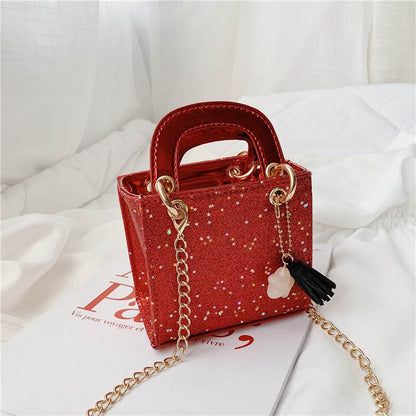 Kids' Sequined Shoulder Bag - Stylish PU Design for Boys' Essentials - Buy Center