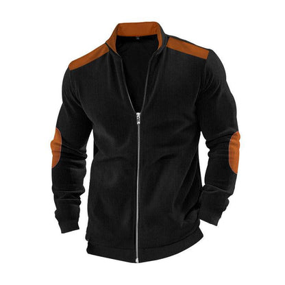 Trendy Color Block Cardigan - Zipper Long Sleeve Outerwear for 2025 - Buy Center