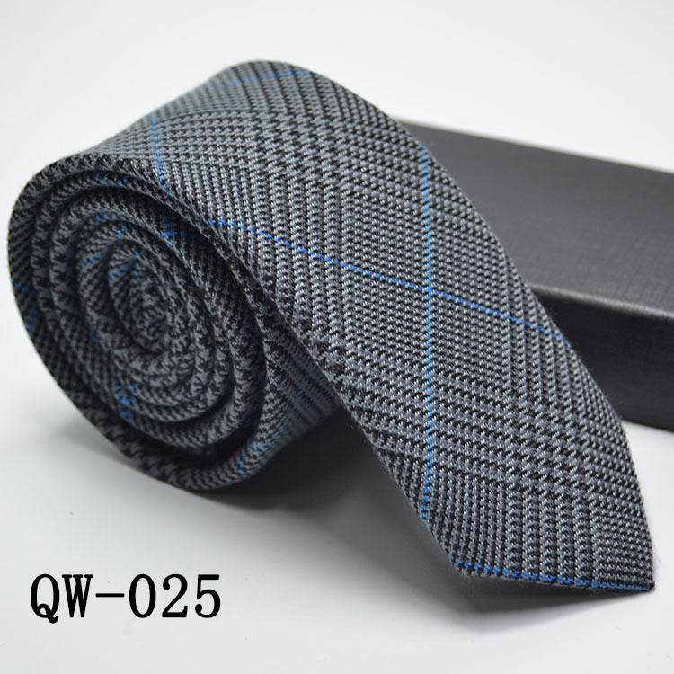 Elegant Men's Super Narrow Bow Tie - Trendy Wool-like Cotton Stripes - Buy Center