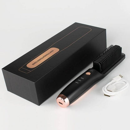 Dual-Use Wireless Straight Comb - Curler & Straightener in 5 Colors - Buy Center