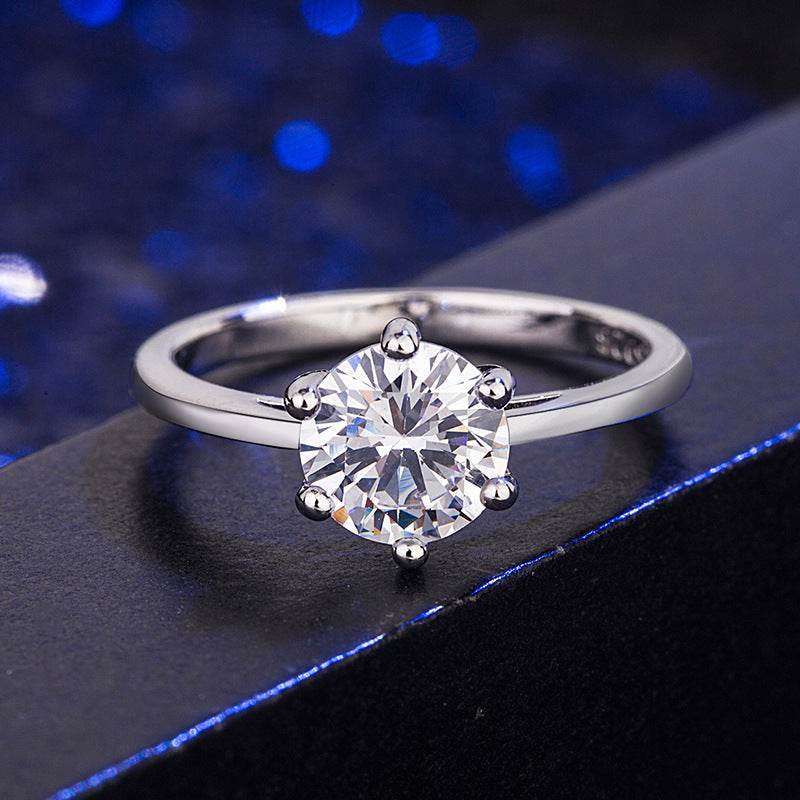 Buy Center Zircon Ring for Women - Geometry Copper Platinum Plated - Buy Center